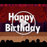 Happy Birthday Song Stage Animated Text Performance